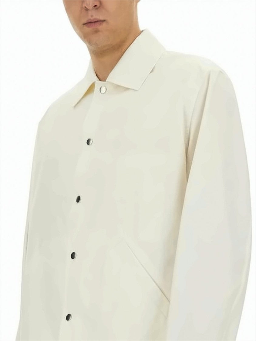 Jil Sander Boxy Cropped Jacket With Bold Text Print