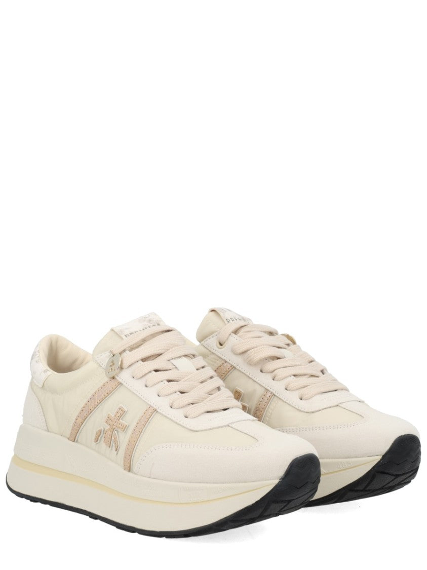 Premiata Bethcoin Beige Polyamide Low Sneakers