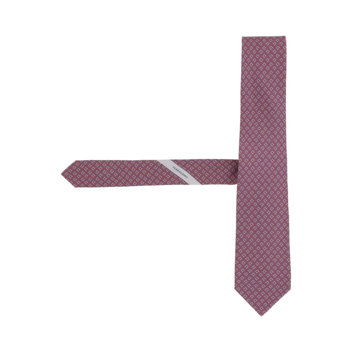 Salvatore Ferragamo Red Patterned Silk Tie