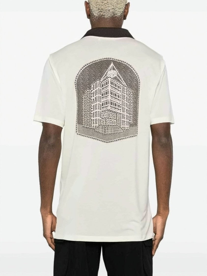 Acne Studios Relaxed-Fit Graphic Polo Shirt With Architectural Design