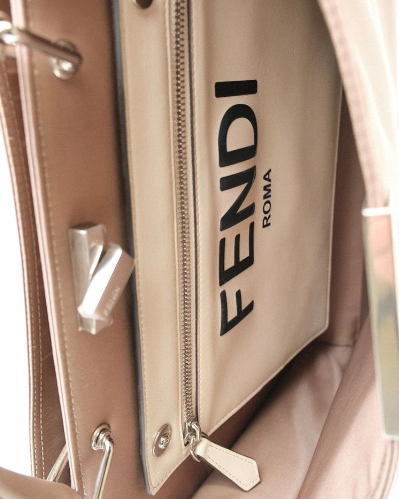 Fendi Peekaboo Iseeu Medium Nylon Beige