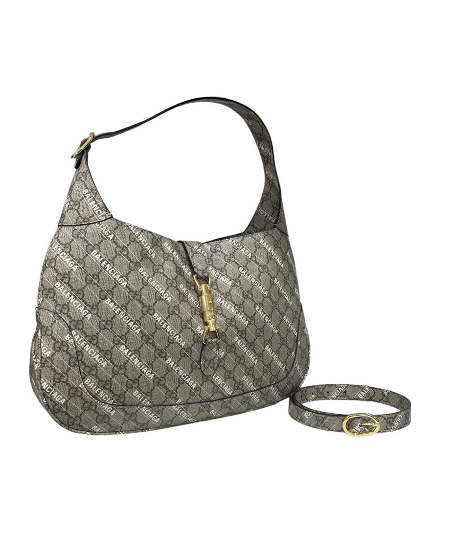 Gucci X Balenciaga GG Supreme Shoulder Bag