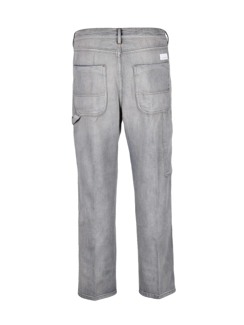 Nine In The Morning Grey Workover Cotton Men Jeans