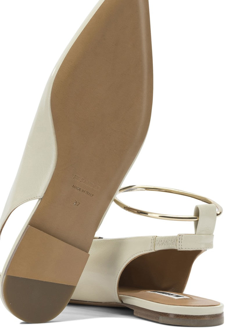 Jil Sander Ballet Slingbacks With Tapered Toe
