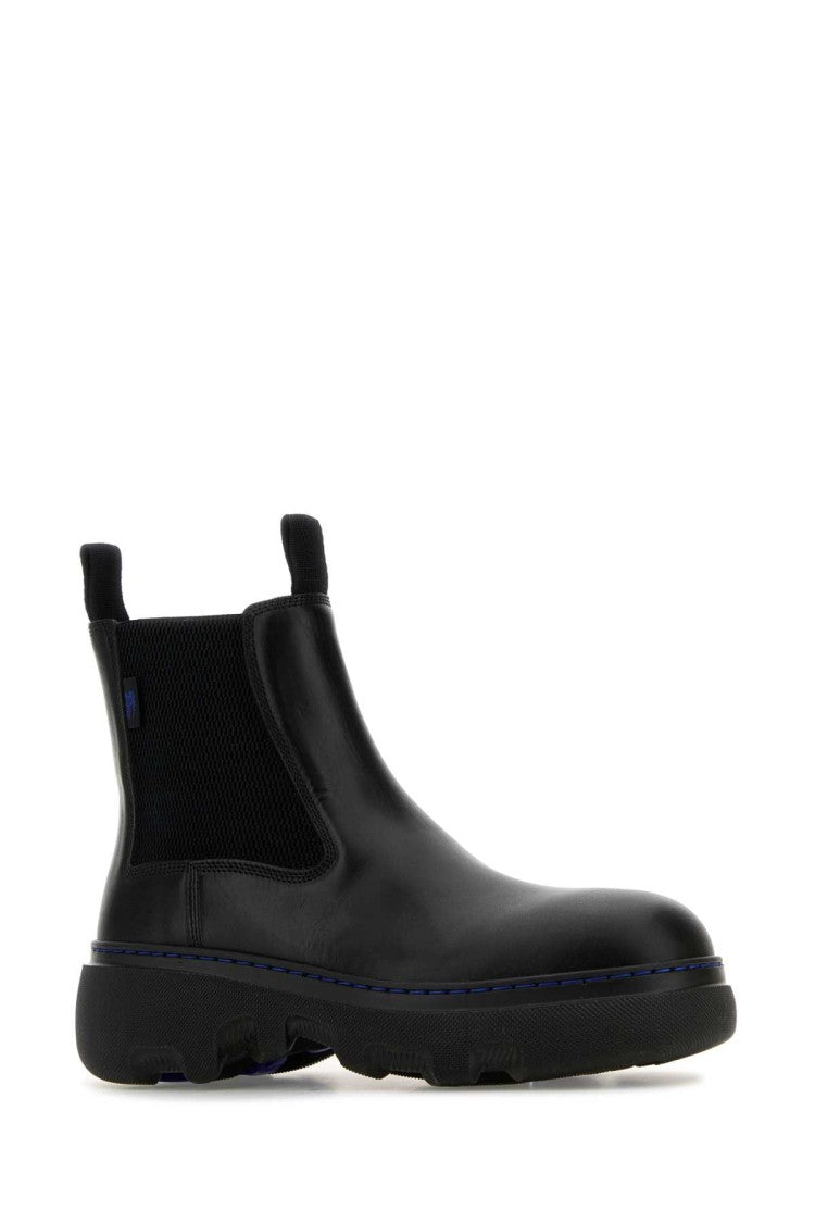 Burberry Black Leather Ankle Boots
