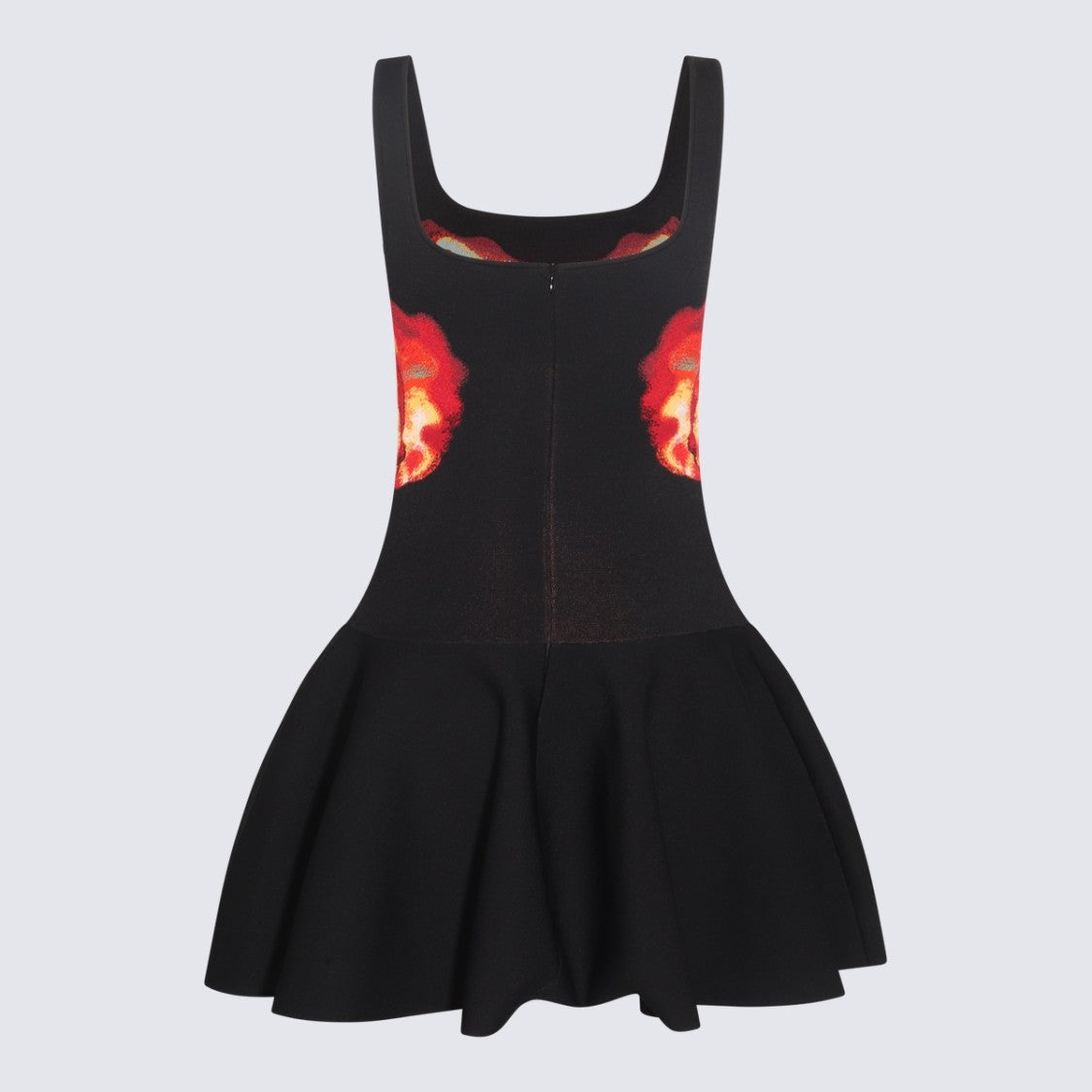 Alexander Mcqueen Fitted Bodice Mini Dress With Abstract Pattern