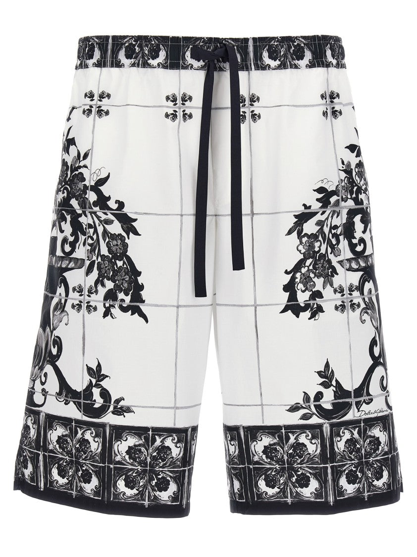 Dolce & Gabbana Maiolica' Print Bermuda Shorts