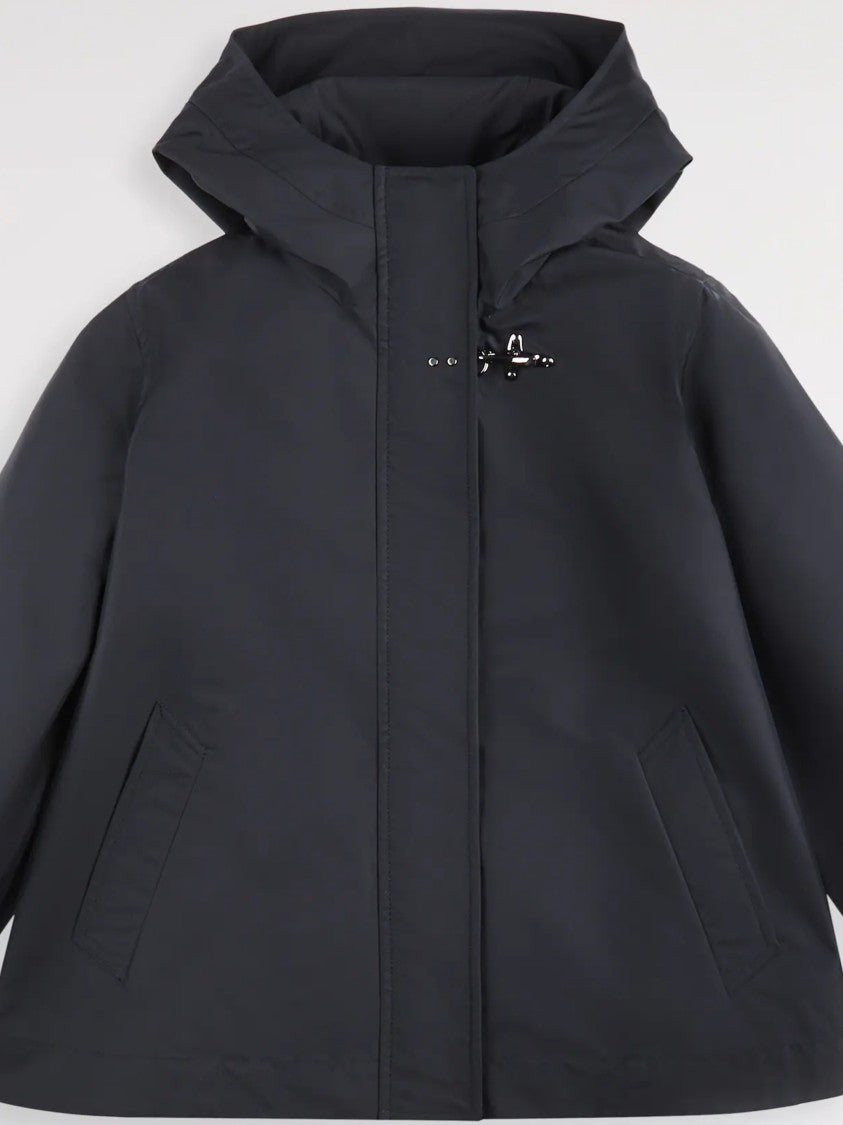 Fay Structured Collar Short Padded Clasp Jacket