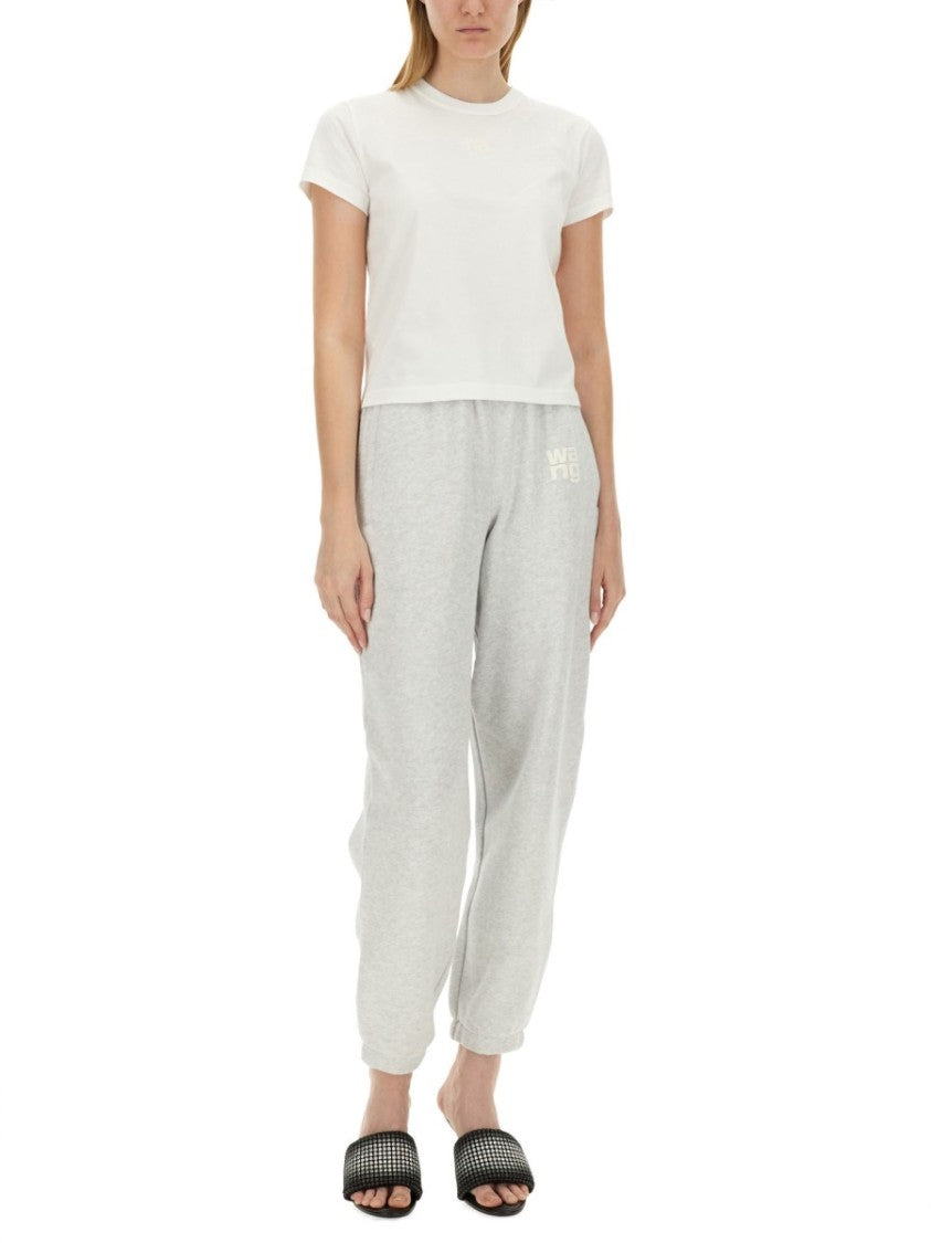 T By Alexander Wang Essential Shrunk Cropped Minimalist T-Shirt