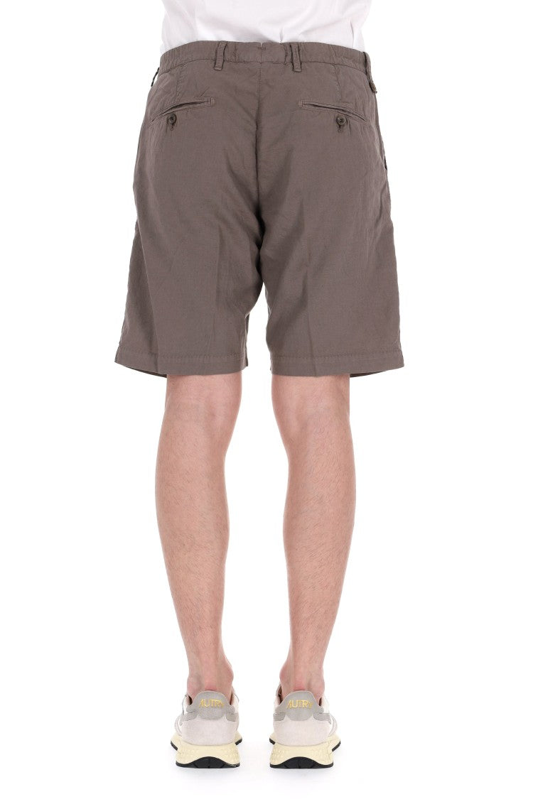 Myths Zeus Linen-Cotton Bermuda