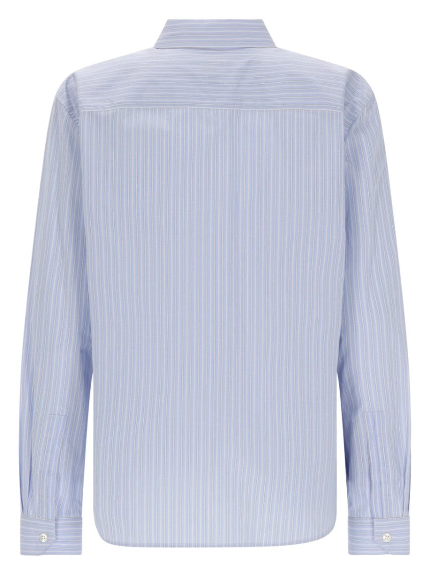 Saint Laurent Cassandre Striped Cotton Shirt