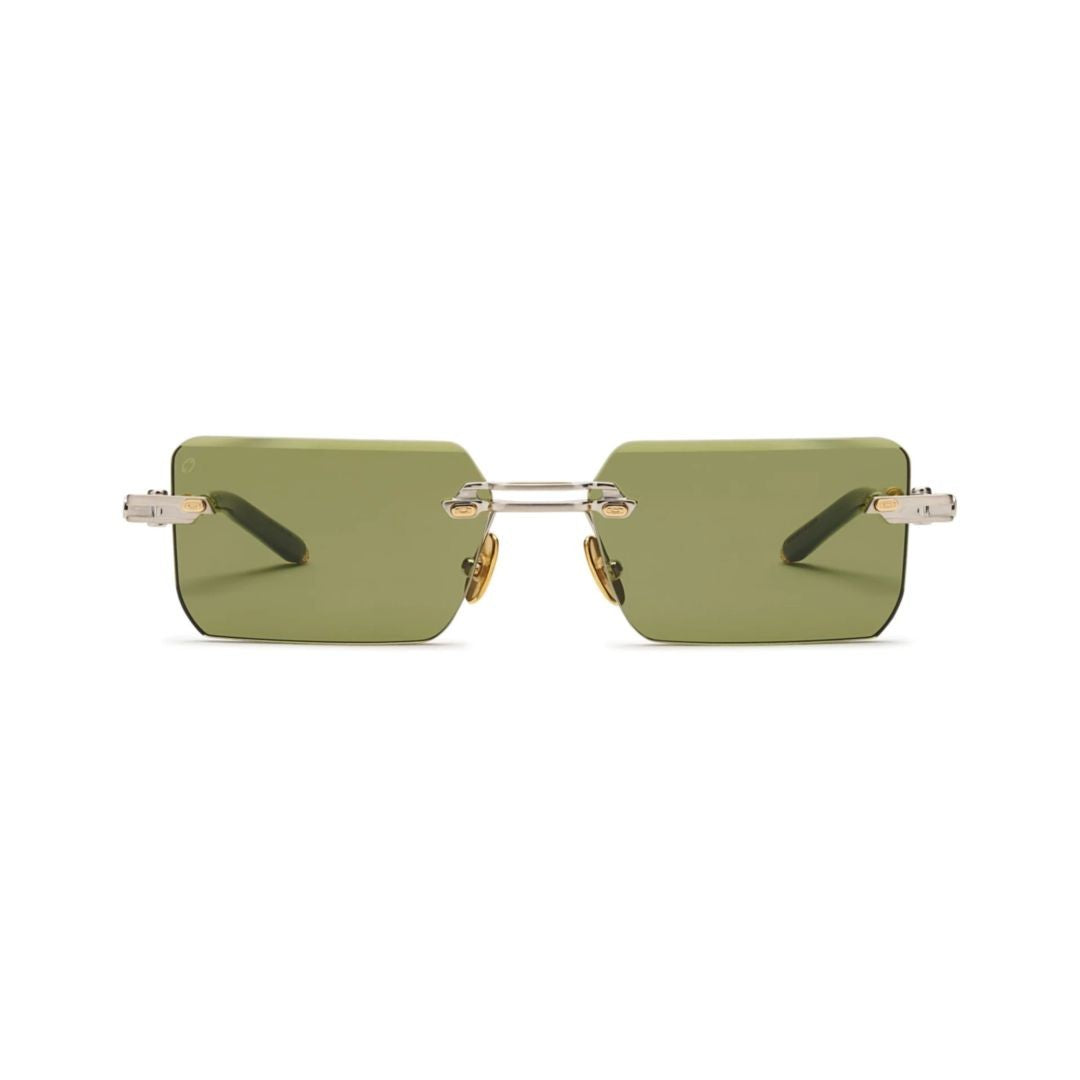 T Henri Evija Rectangular Rimless Sunglasses With Metallic Bridge