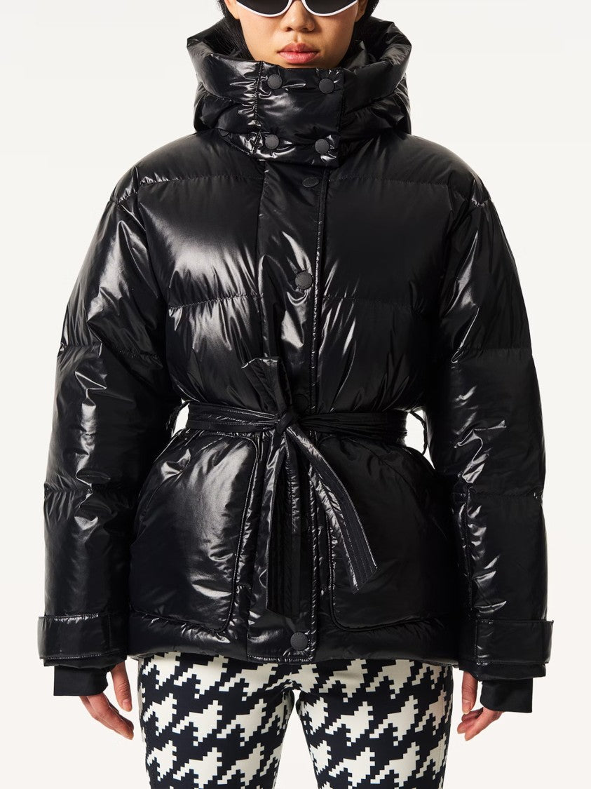 Perfect Moment Black Cortina Ski Glossy Puffer Parka