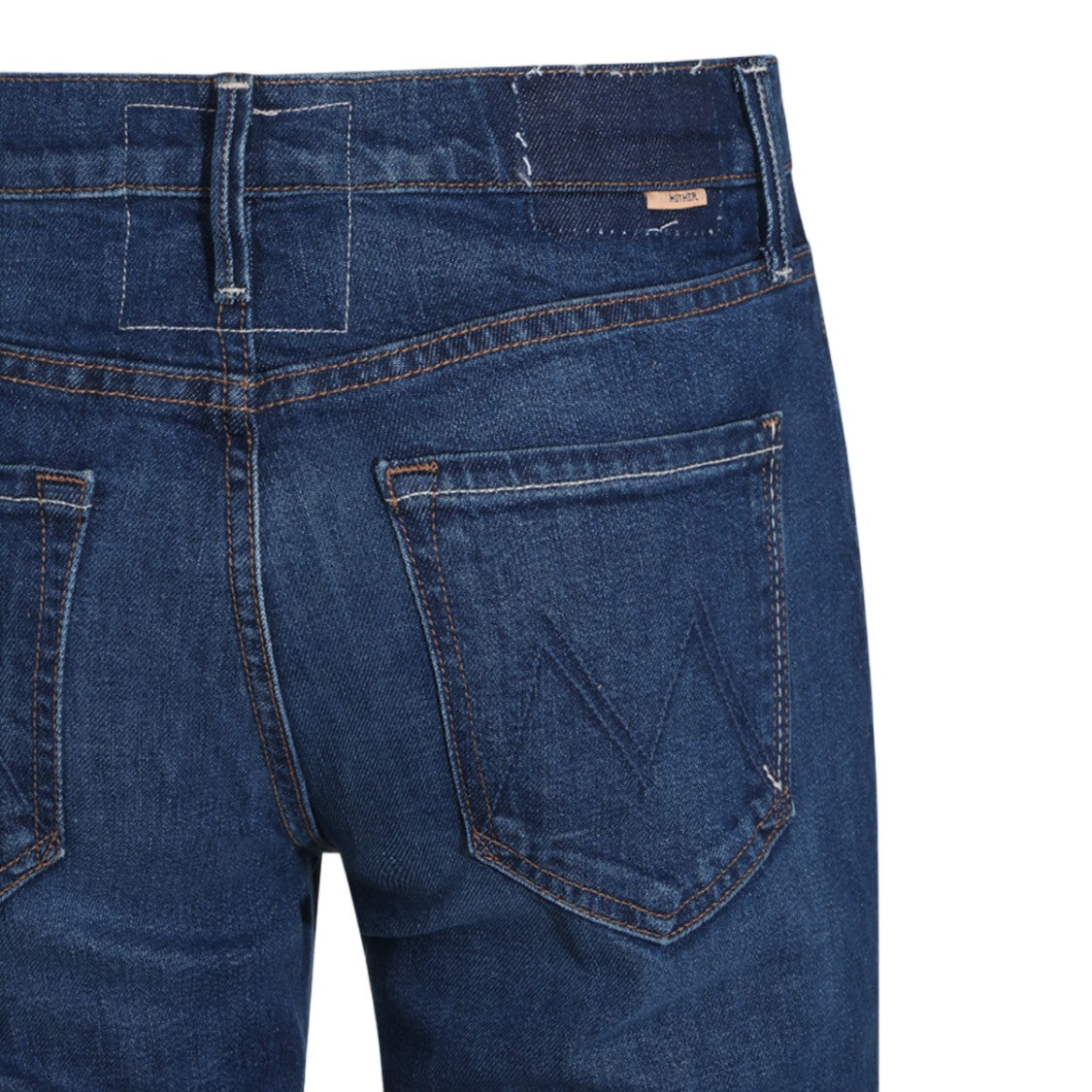 Mother Straight-Leg Denim Jeans With Mid-Rise Waist