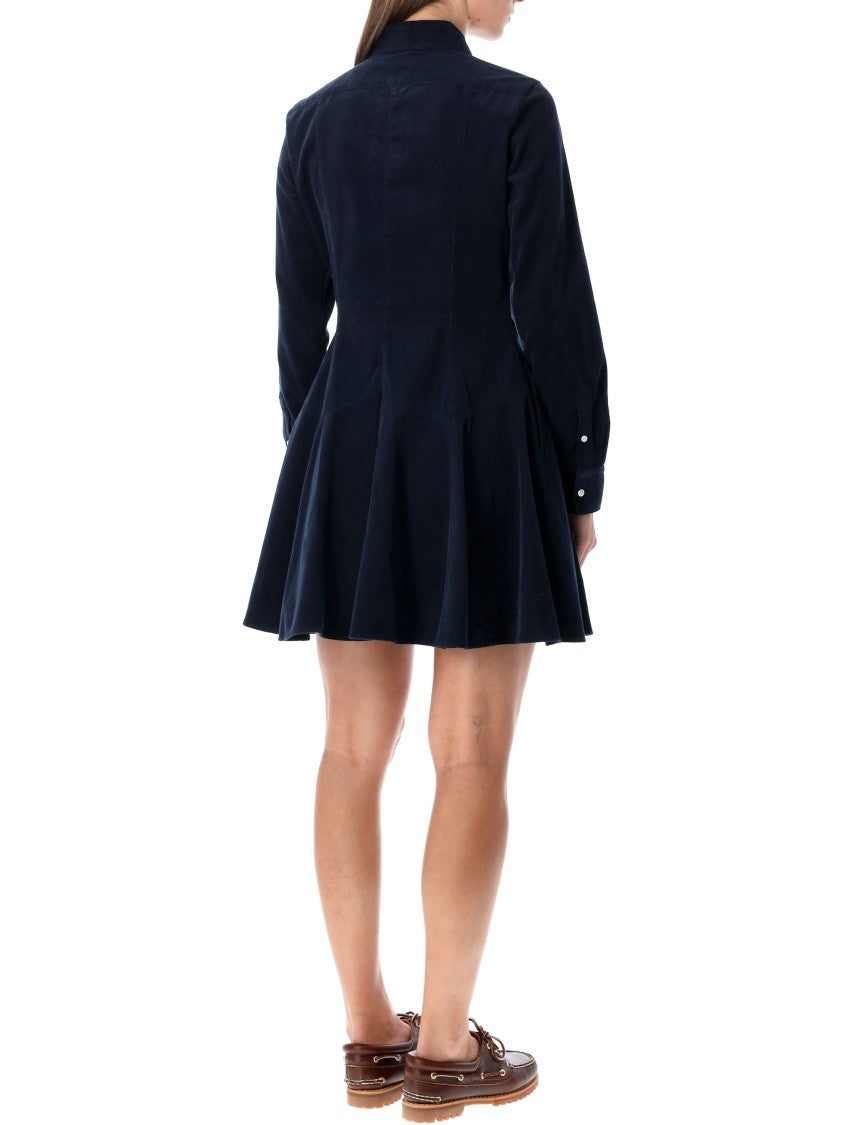 Polo Ralph Lauren Polo Cotton Corduroy A-Line Shirt Dress