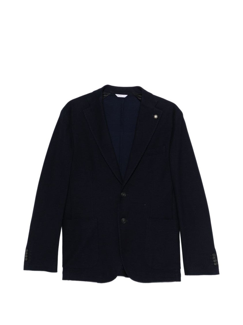 Manuel Ritz Tailored Blazer-Style Notch Lapels Cardigan