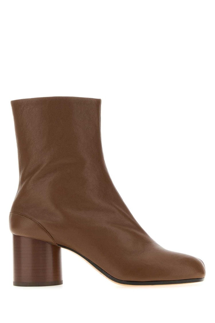 Maison Margiela Brown Leather Tabi Ankle Boots
