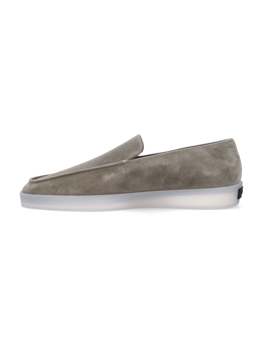 Fear Of God Suede-Like Taupe Loafers With Translucent Sole