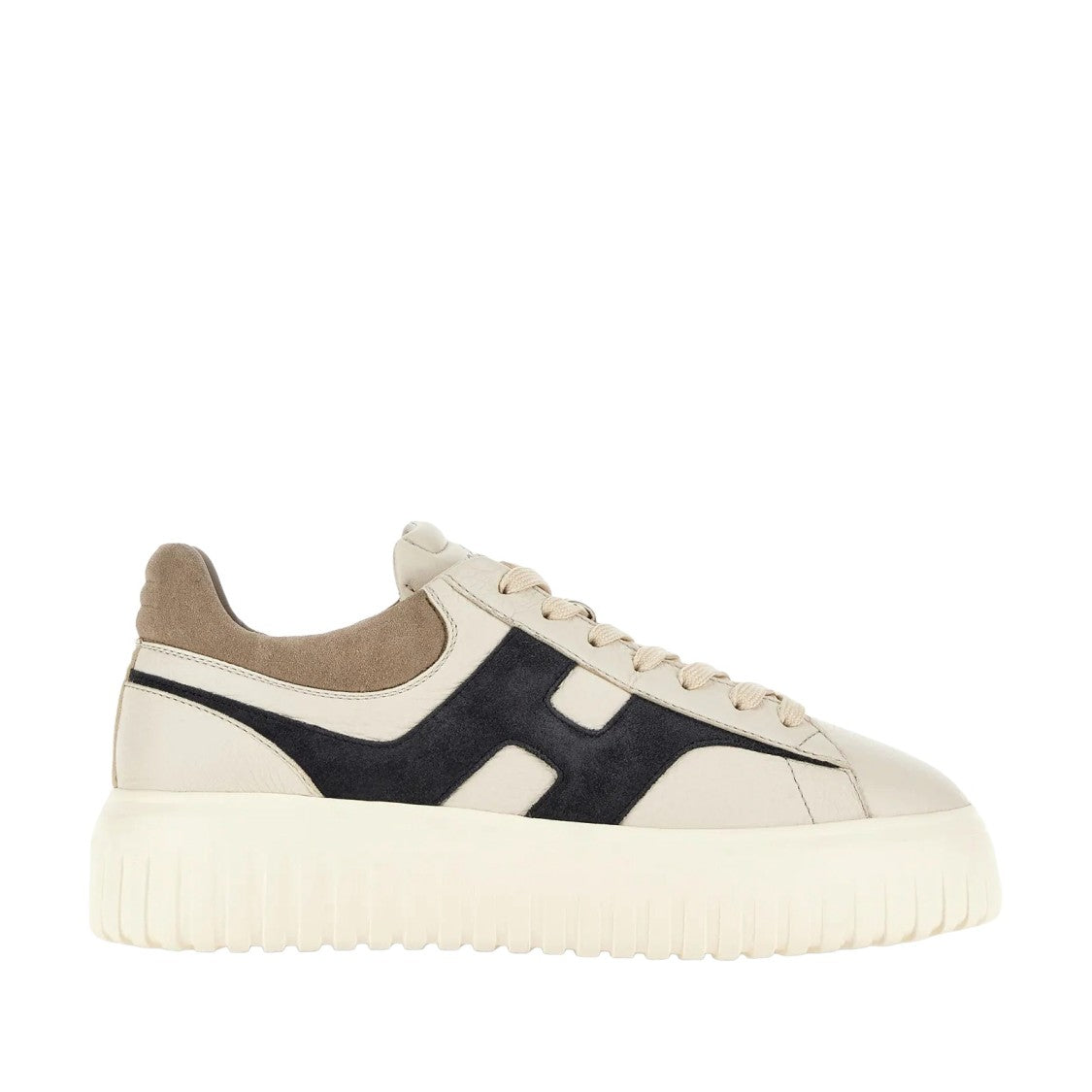 Hogan H-Stripes Allacciato H Spezzata Sneakers In White