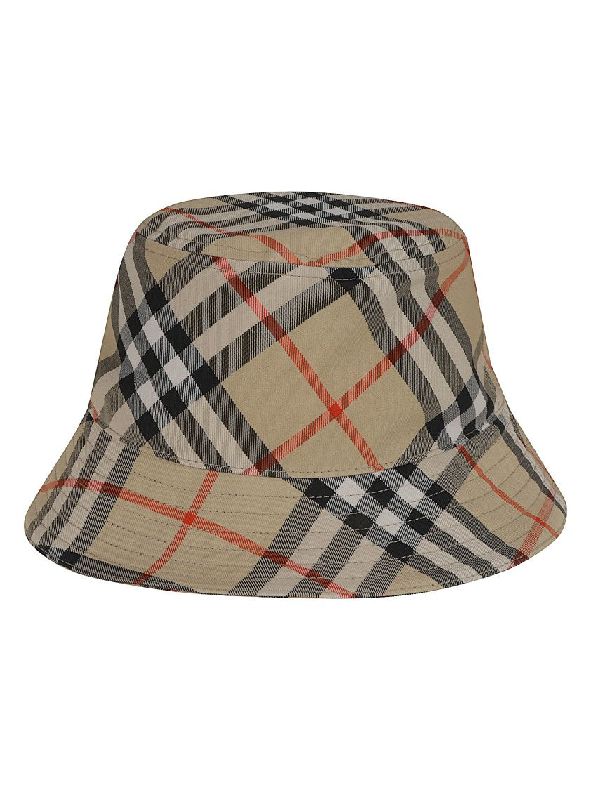 Burberry Woven Twill Bucket Hat With Equestrian Knight Design