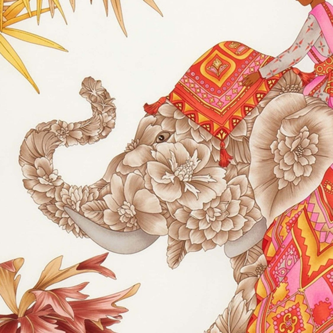 Salvatore Ferragamo Silk Scarf With Indian Print