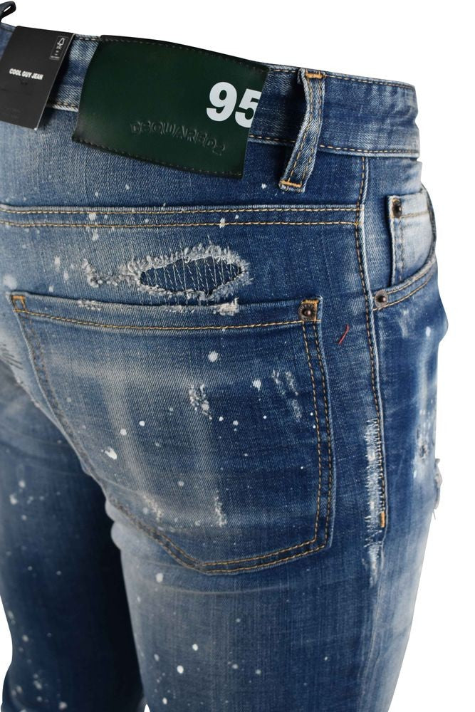 Dsquared2 Slim-Fit Distressed Denim Jeans With Signature Details