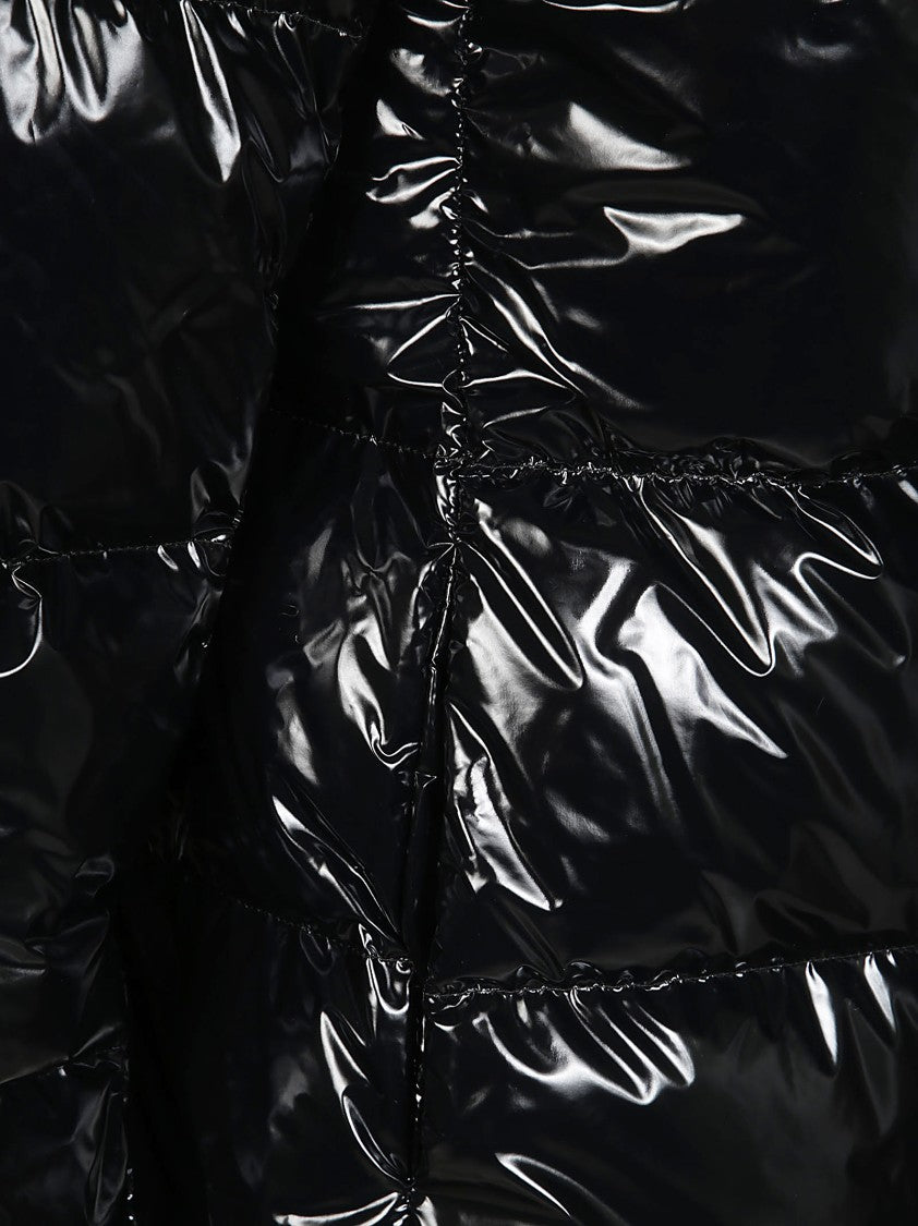 Herno Glossy Hooded Down Coat With Quilted Design