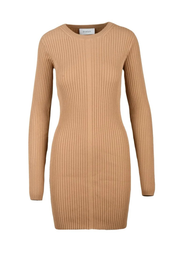 Sportmax Ribbed Dress - Beige