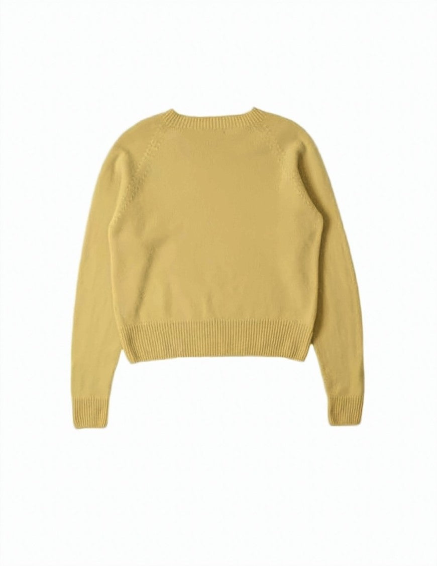 Margaret Howell Cropped Sweater In Merino Wool And Cashmere Blend