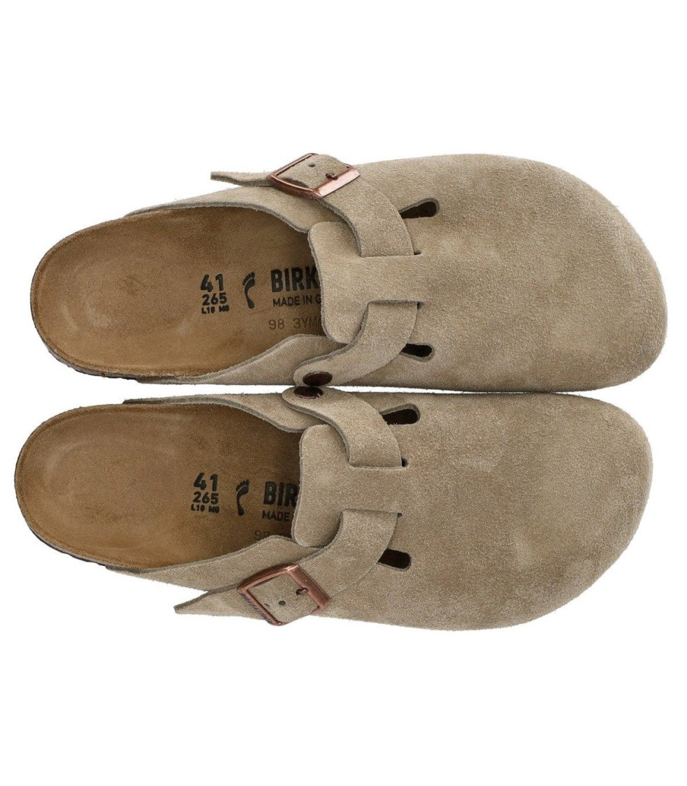 Birkenstock Boston Suede Taupe Unisex Clog