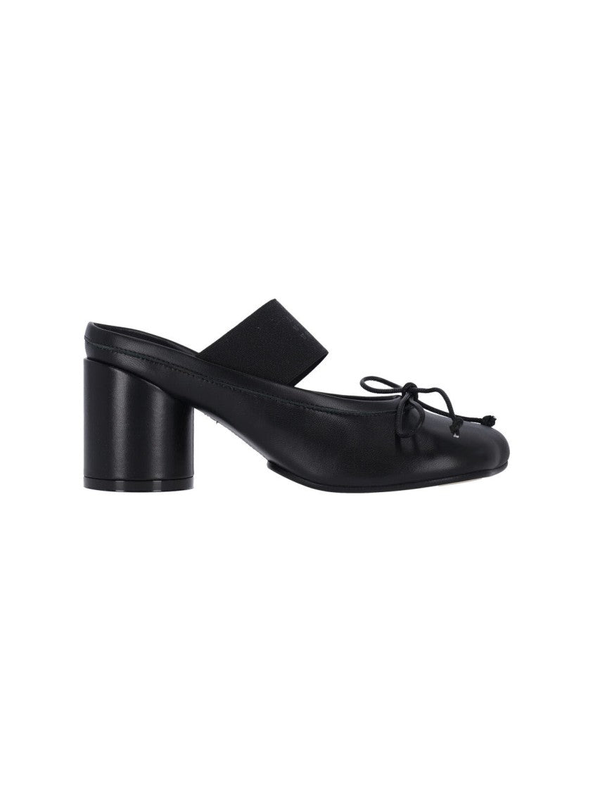 Mm6 By Maison Margiela Anatomical Toe Black Goat Leather Sandals