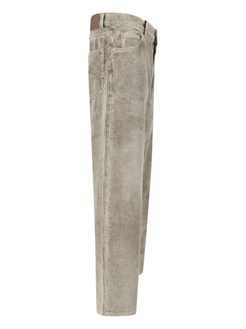 Our Legacy Wide-Cut Straight-Leg Corduroy Pants With Textured Ribbing