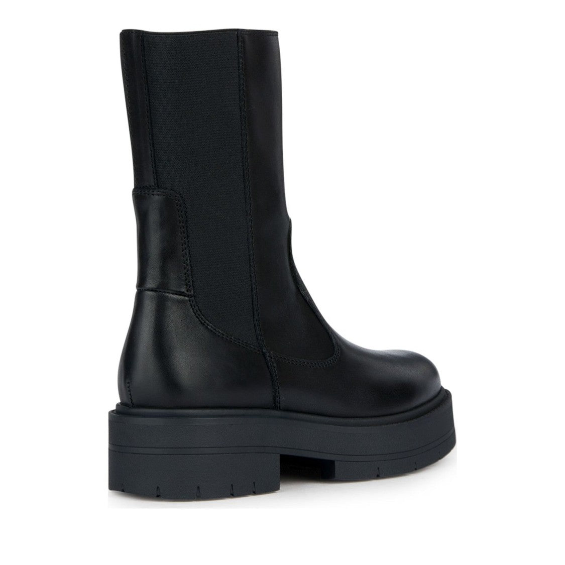 Geox Spherica Ec7 Black Minimalist Leather Ankle Boots