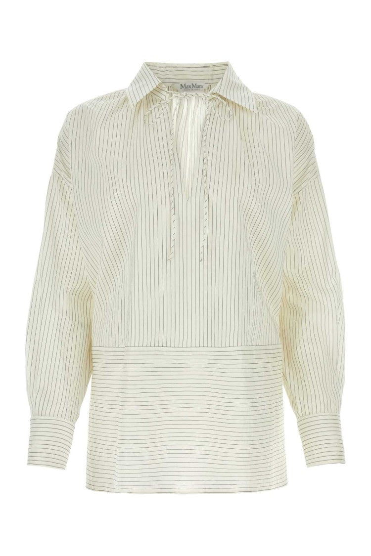 Max Mara Embroidered Cotton Blend Saletta Shirt