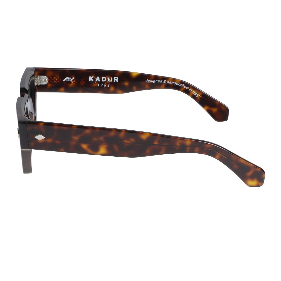 Kador Disko Rectangular Tortoiseshell Sunglasses With Gradient Blue Lenses