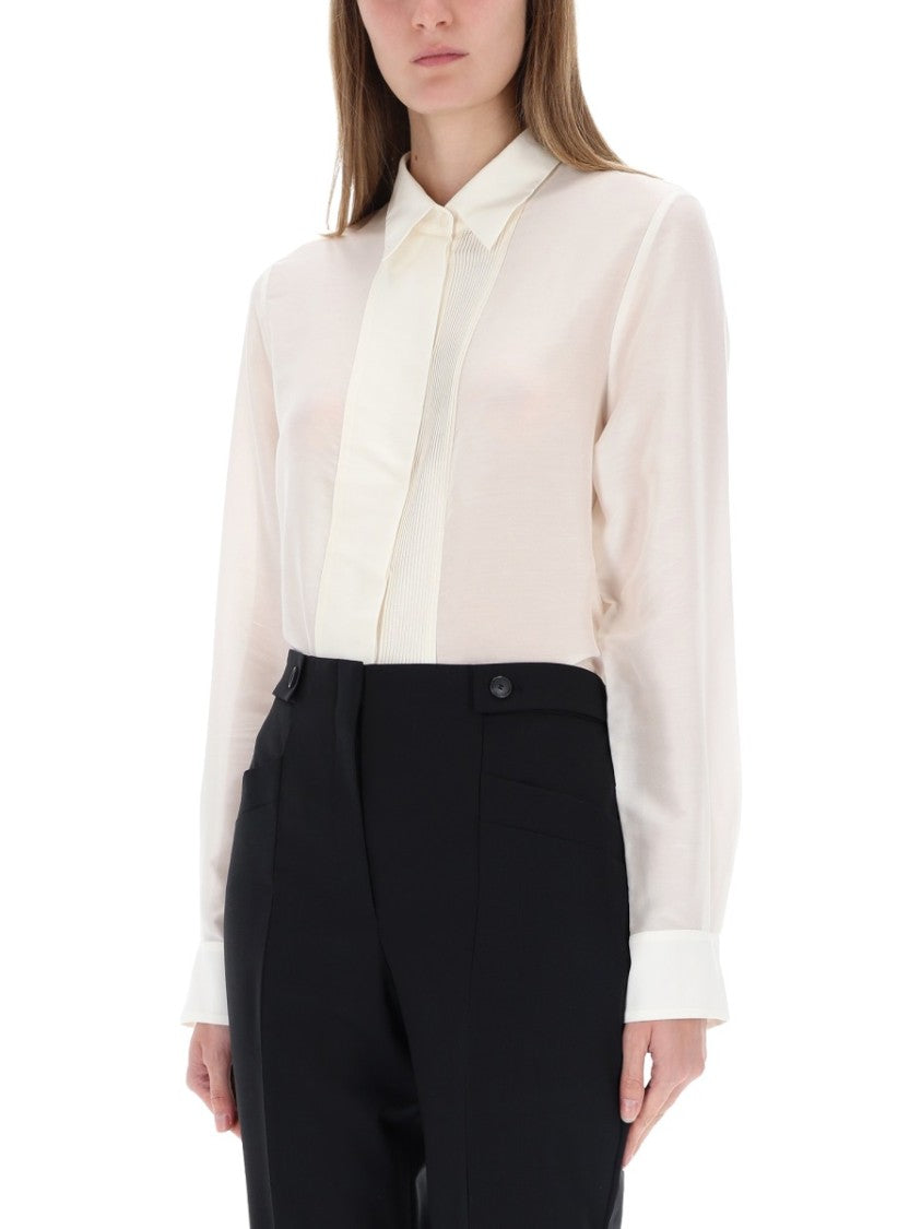 Boss Ribbed Pleats Classic Collar Shirt