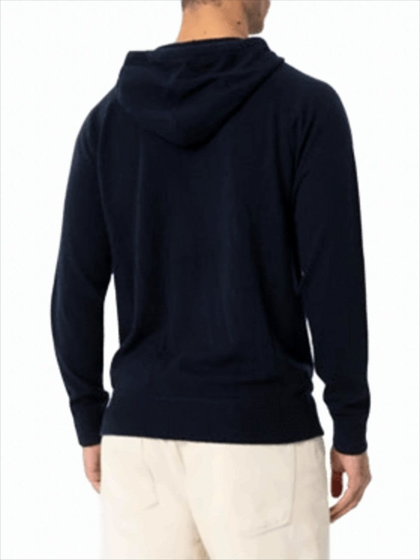 Mc2 Saint Barth Hooded Wool Sweater With Kangaroo Pocket