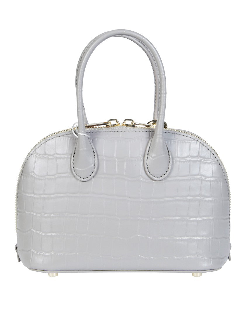 Self-Portrait Croc-Embossed Leather Toast Mini Bag