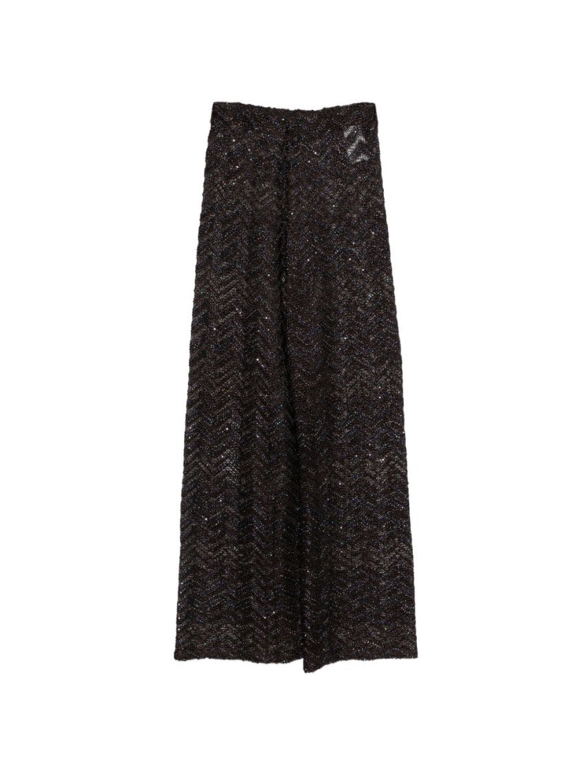 Missoni Knit High-Rise Wide-Leg Trousers