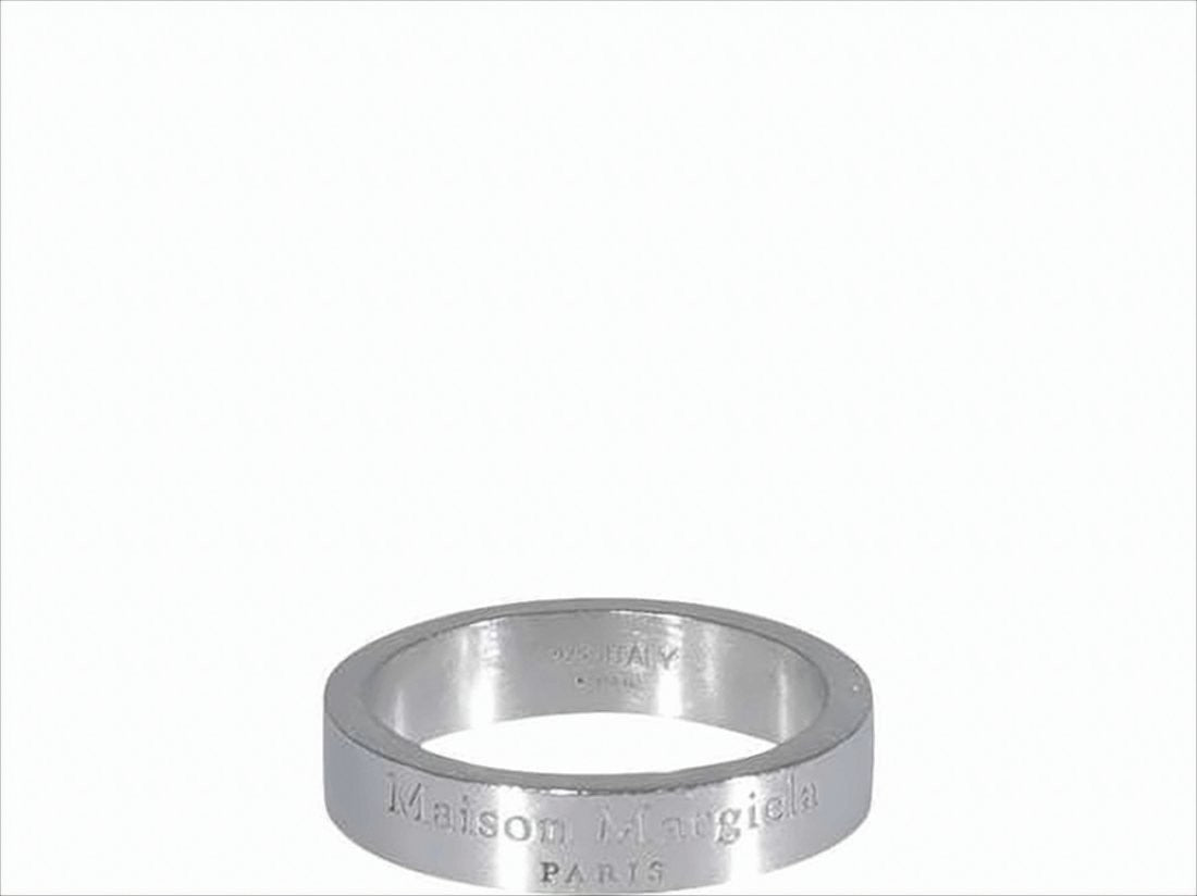 Maison Margiela Polished Silver Ring With Flat Band