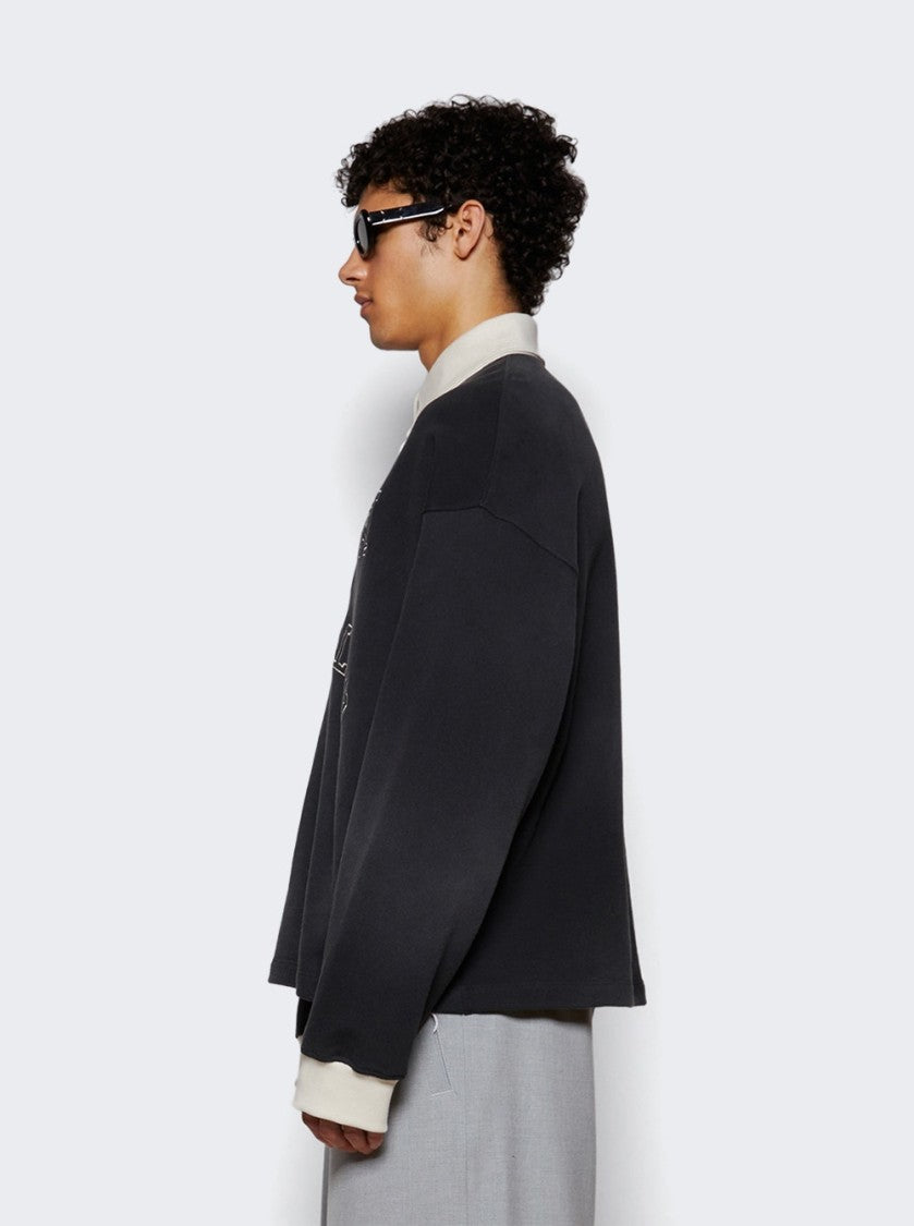 Nahmias N Long Sleeve Polo Shirt Black