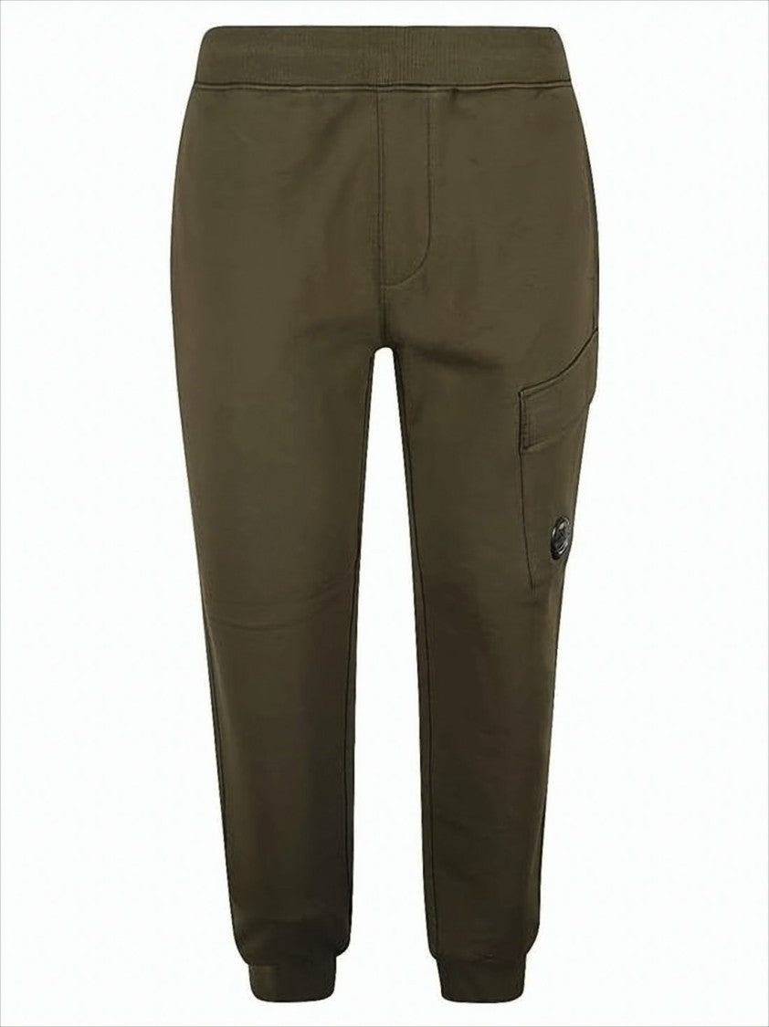 C.P. Company Relaxed Fit Brown Jogger Pants With Cargo Pocket Detail