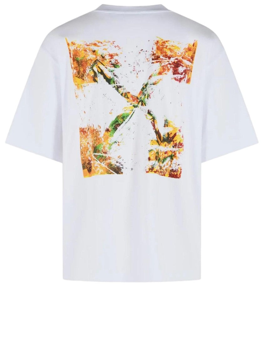 Off-White Spices Arrow Cotton T-Shirt With Artistic Logo Prints