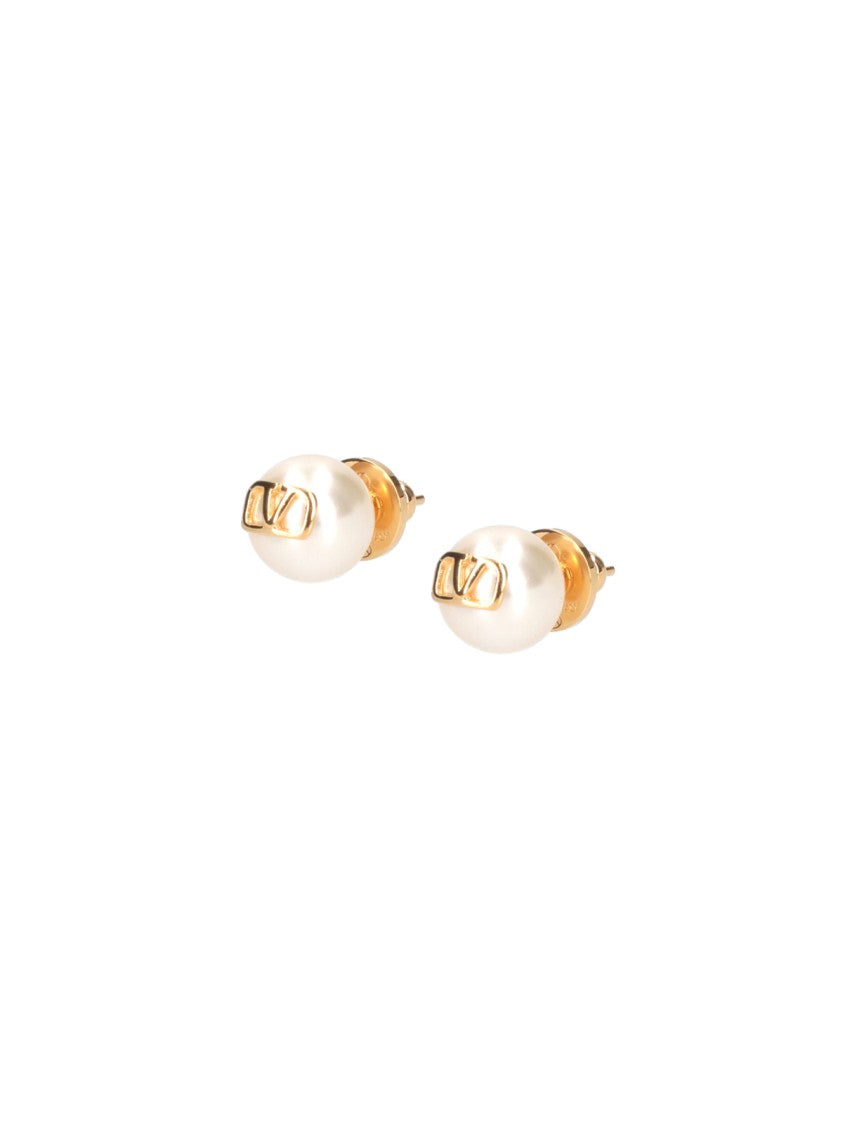 Valentino Garavani Gold-Plated Brass Vlogo Signature Earrings