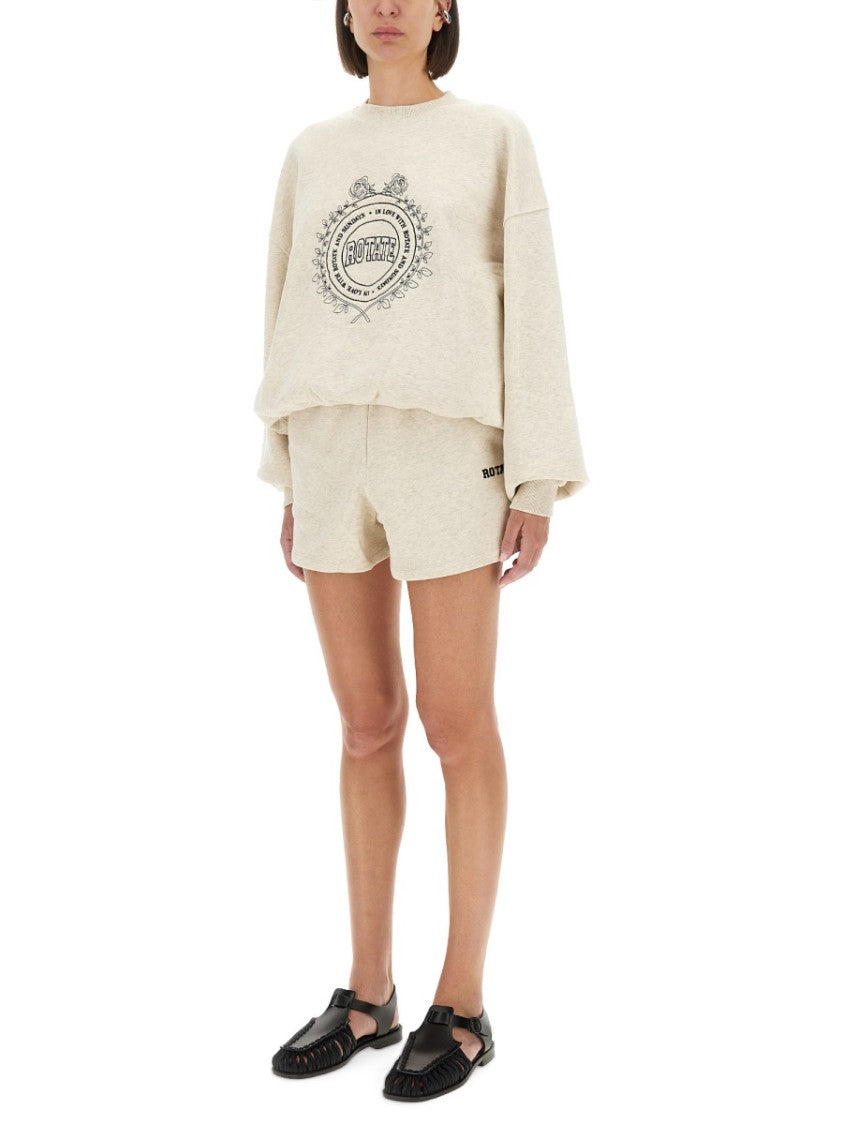 Rotate Birger Christensen Relaxed-Fit Sweatshirt With Graphic Logo