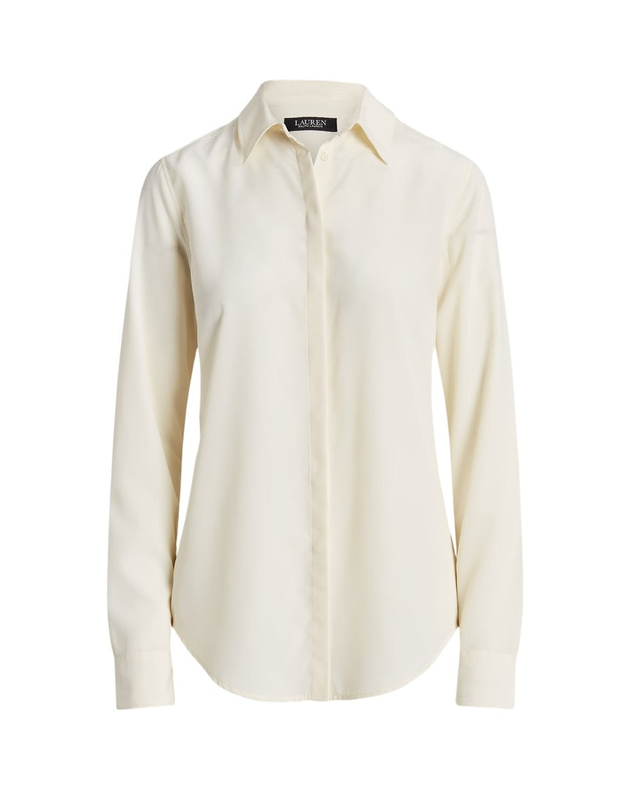 Lauren Ralph Lauren Mascarpone Cream Long-Sleeve Button-Front Shirt