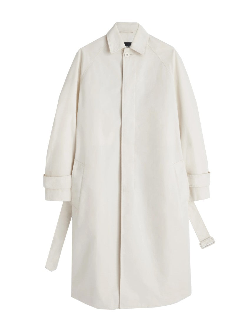 Phoebe Philo Oversized Car Coat With Classic Collar And Belted Waist