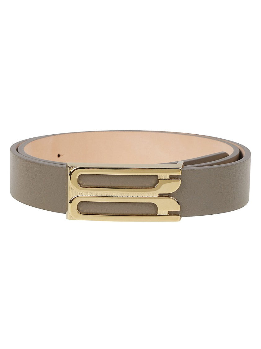 Victoria Beckham Dorian Frame Smooth Leather Gold Buckle Belt