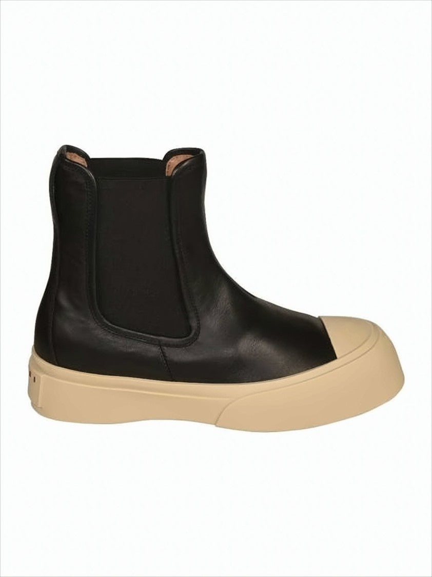 Marni Sporty Black Calf Leather Boots