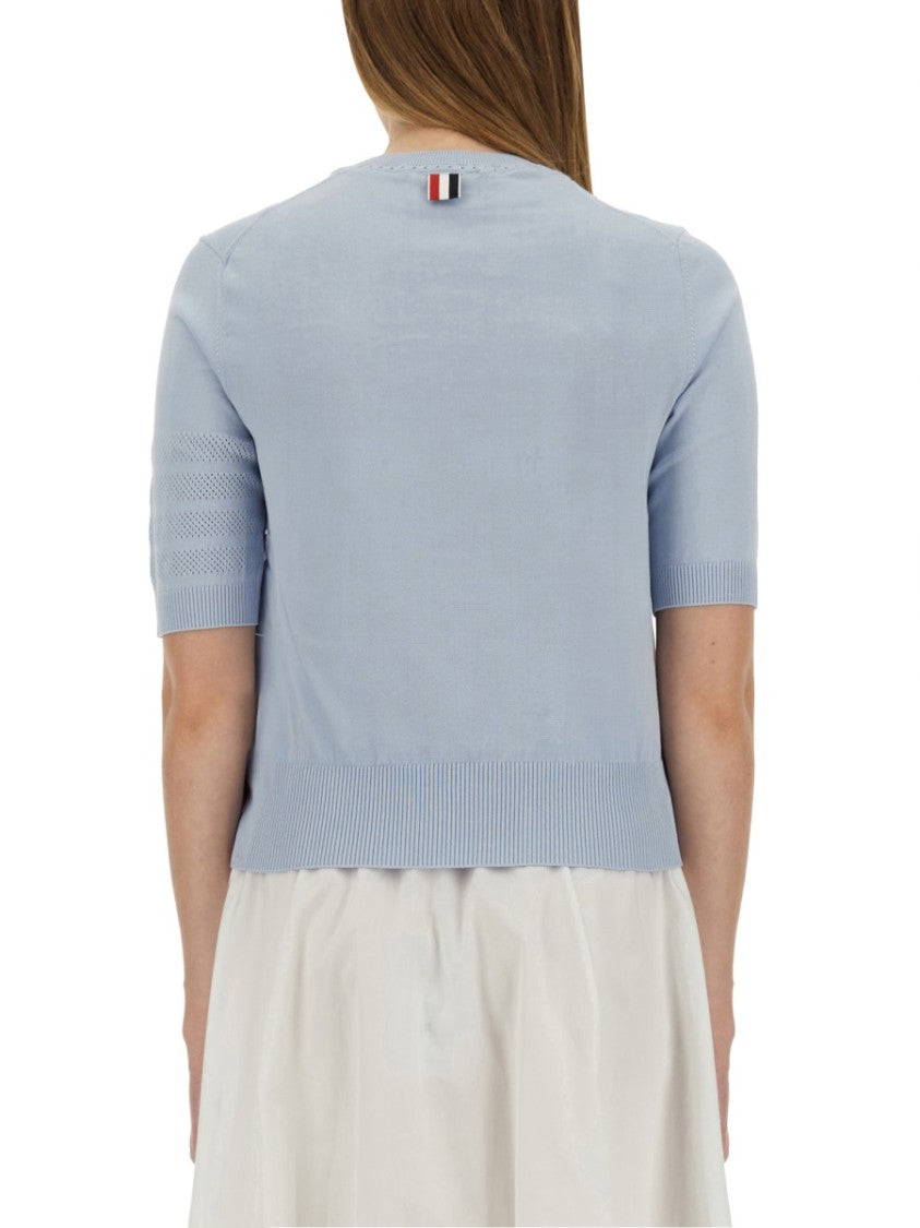 Thom Browne "4-Bar" Knitted T-Shirt